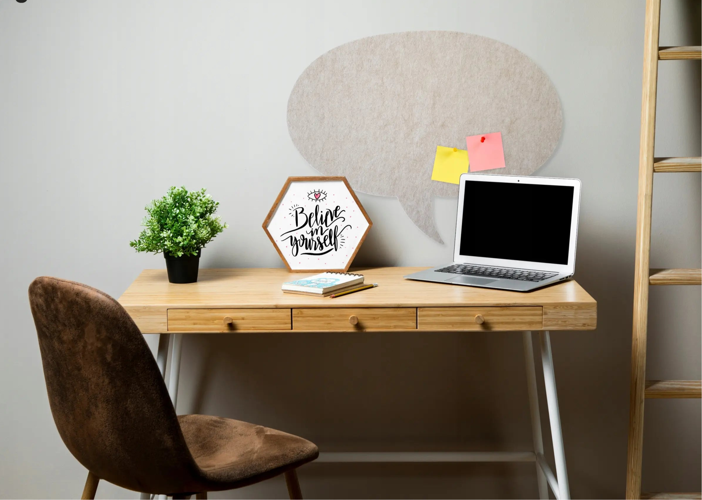 Bulletin Felt Pin Board - BUBBLE in office interior Decormania UK